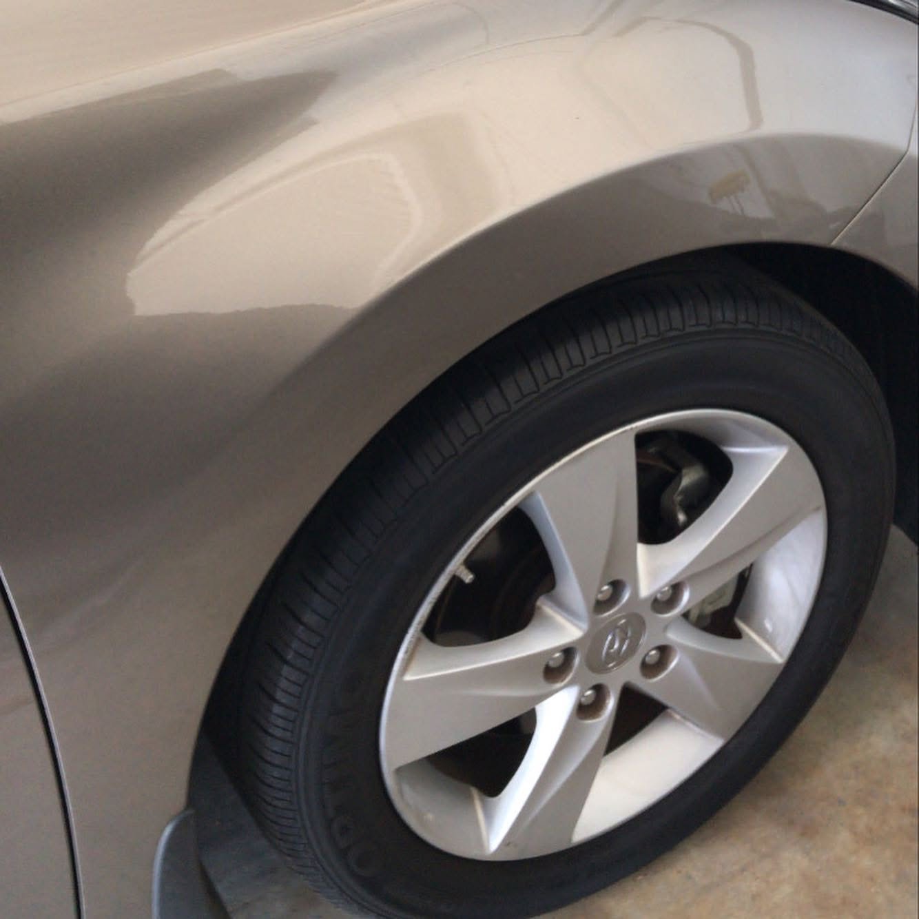 Vehicle after paintless dent repair